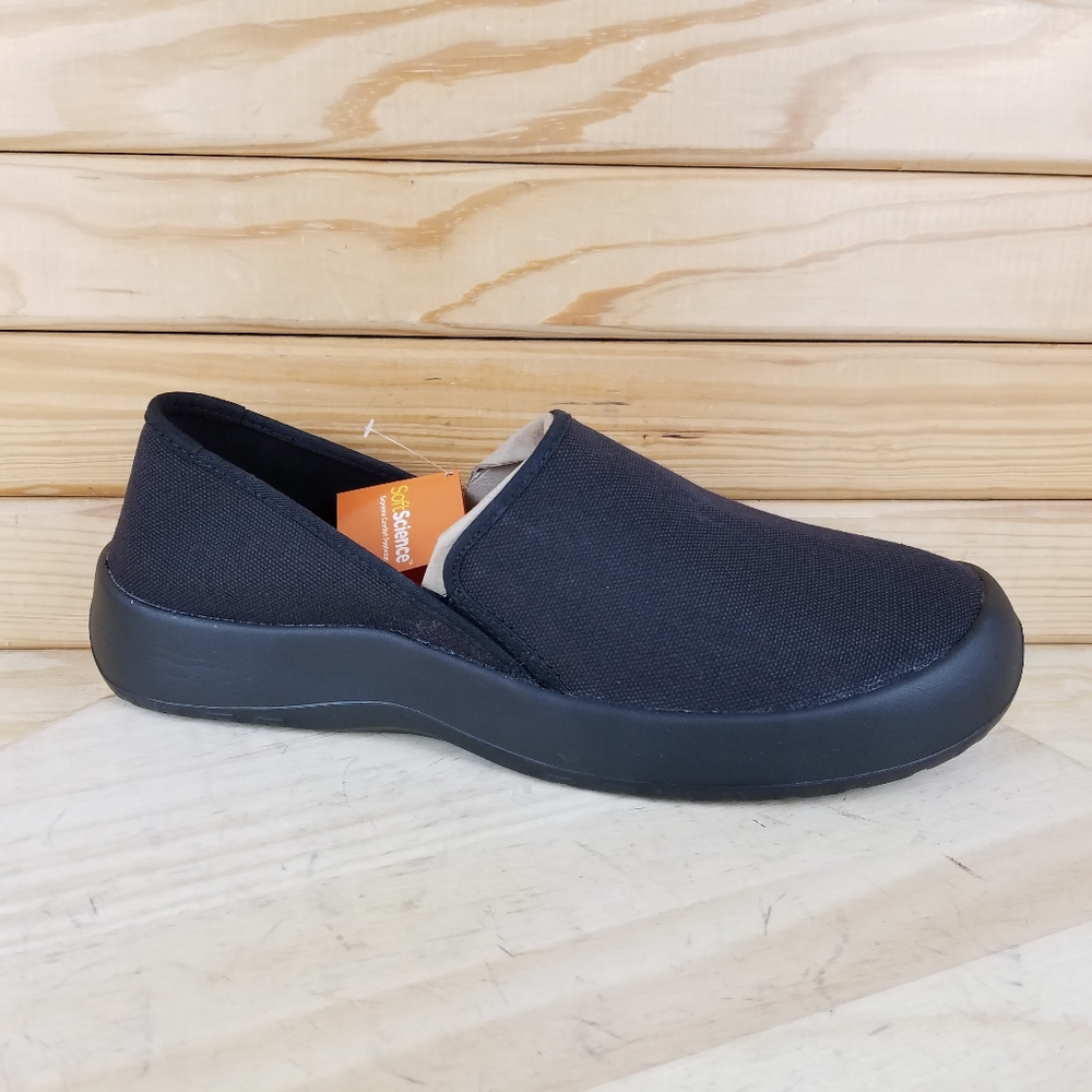 NEW Soft Science Mens 16 M Drift Canvas Black Slip-on Lightweight Boat Shoes